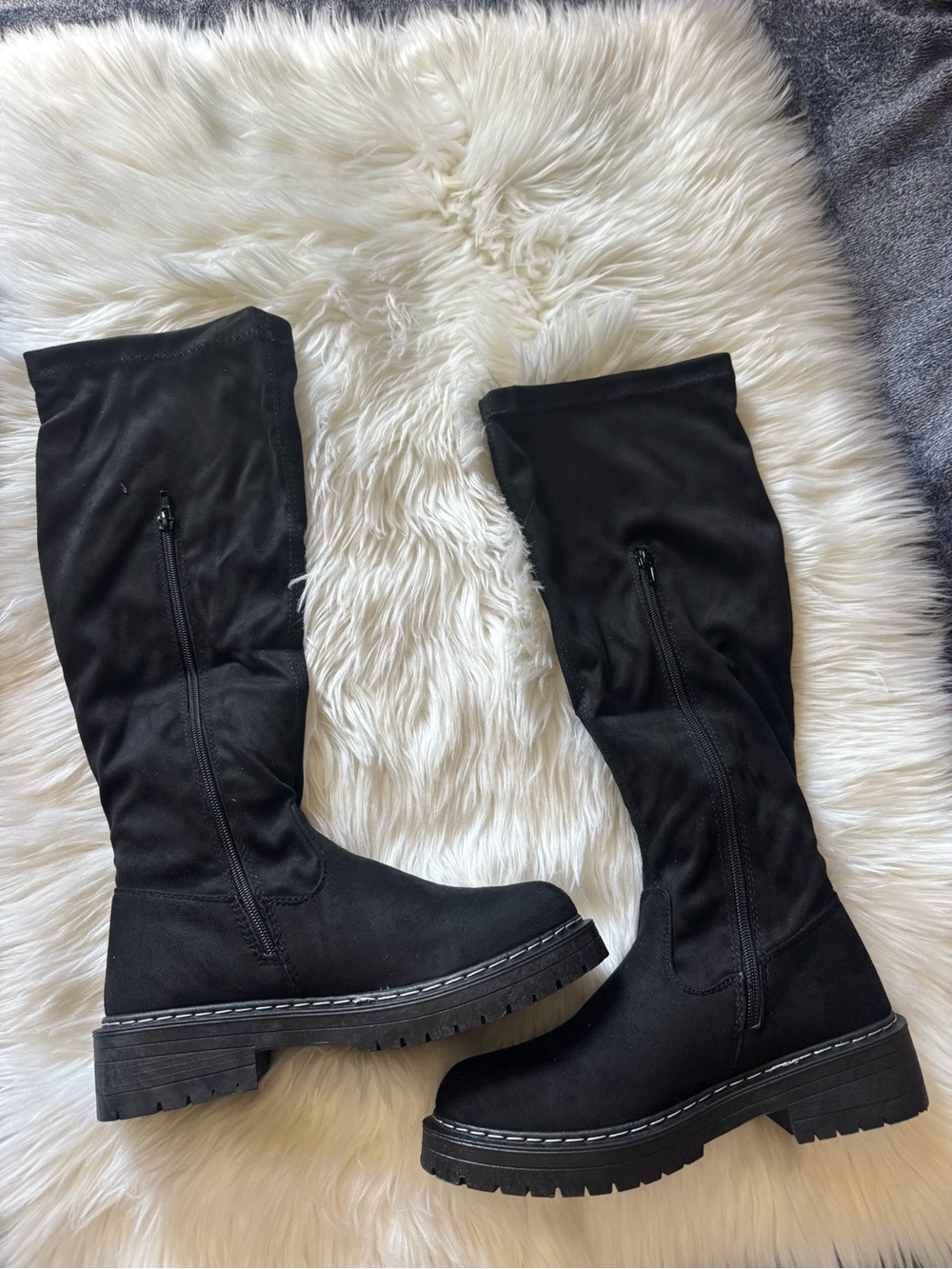 Sugar Black Over-The-Knee Platform Boots